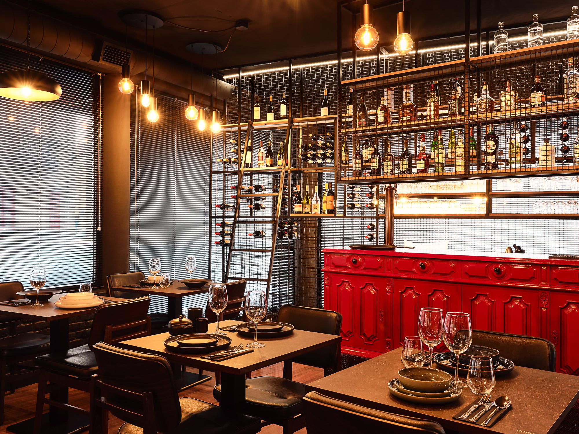 The dining room at CORTE Steakhouse in Ovar