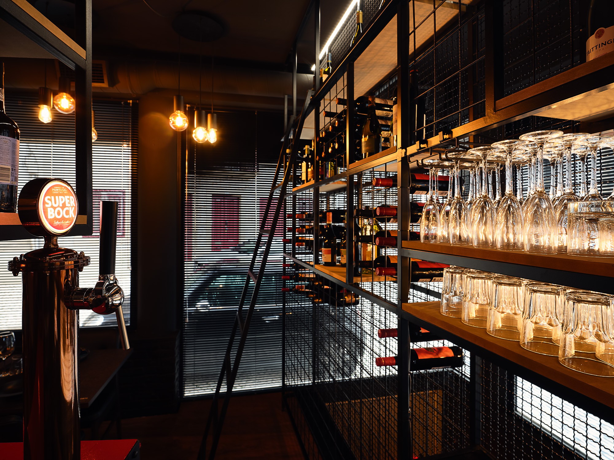 The restaurant's wine cellar